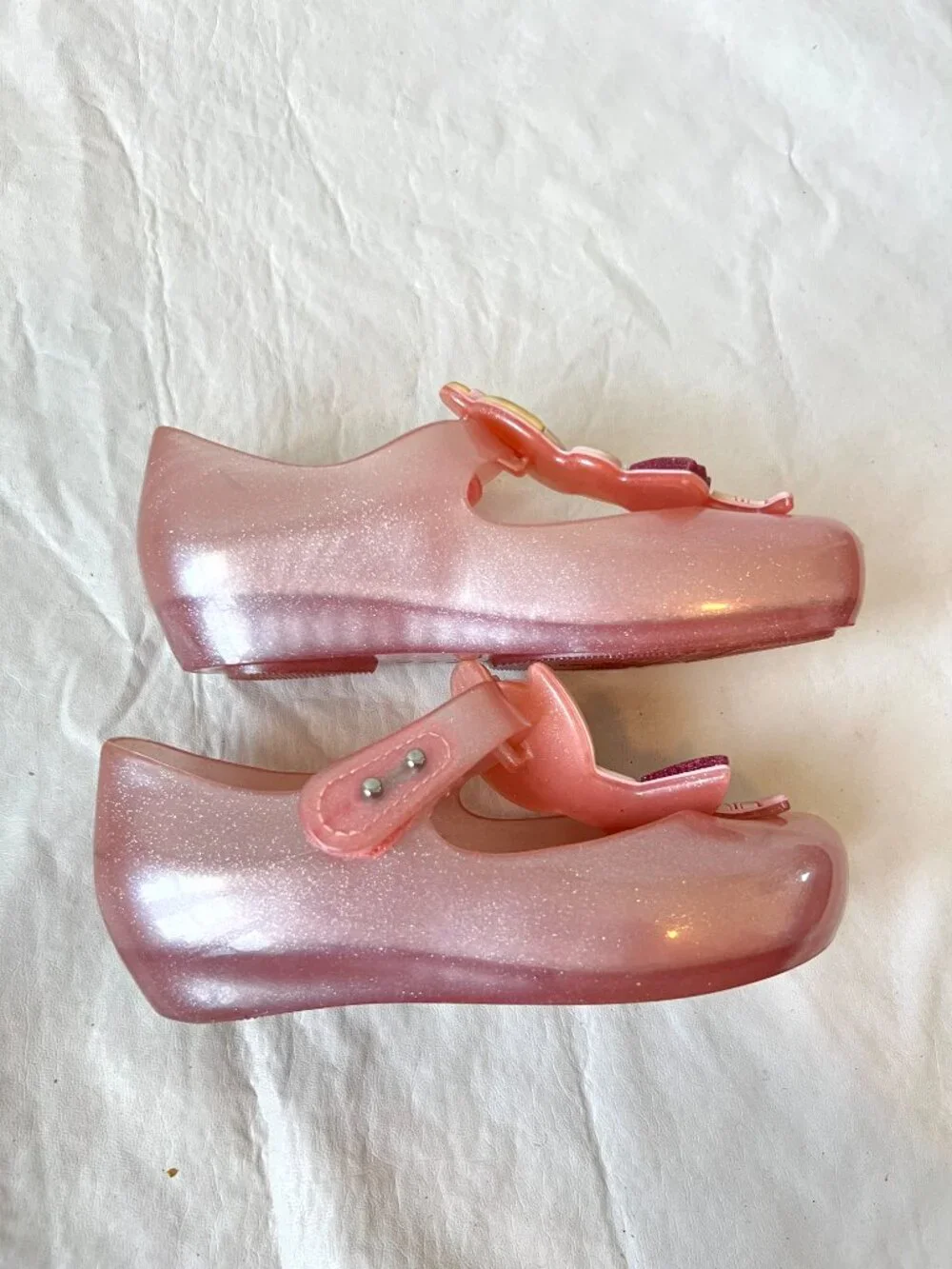 Mini Melissa mary janes Ultragirl jelly shoes Ballerina dancer size 11 pink - Picture 7 of 12
